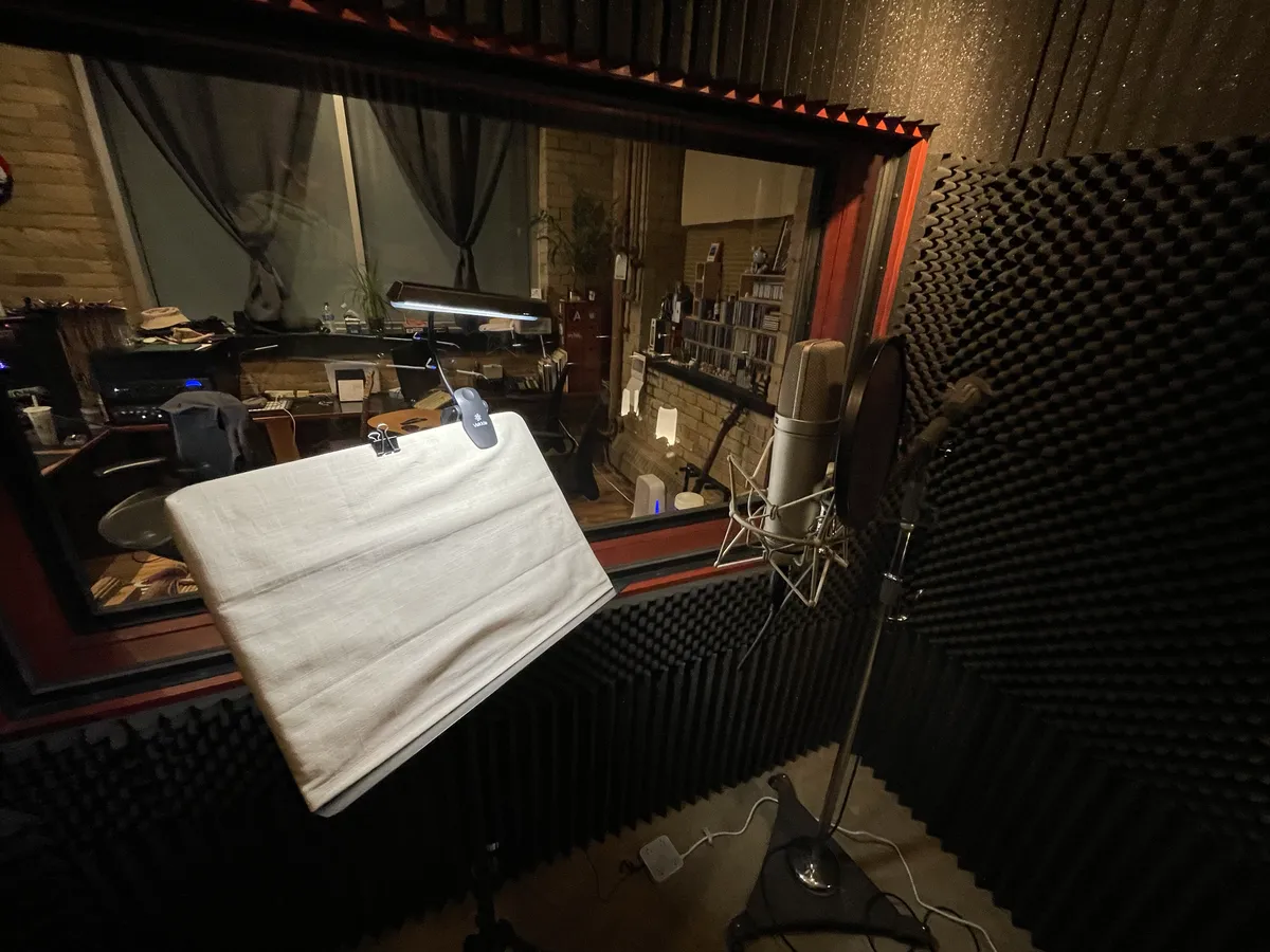 Downtown — vocal booth with window